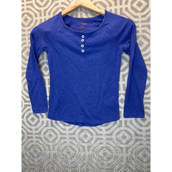 Cat & Jack Girls Long Sleeve Shirt Size 7/8 Gray Violet Colorful Speck Heather - Picture 2 of 9